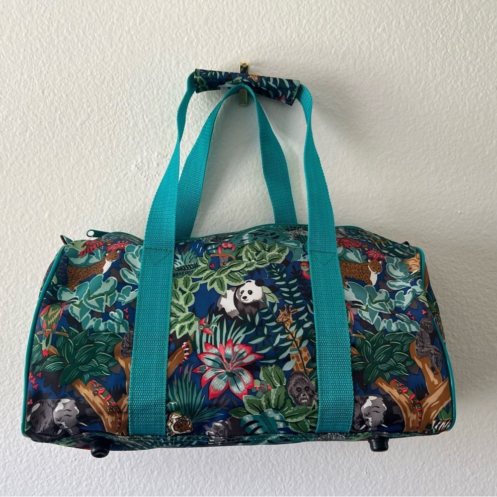 90s Vintage Floral Jungle Print Mini Duffel Bag